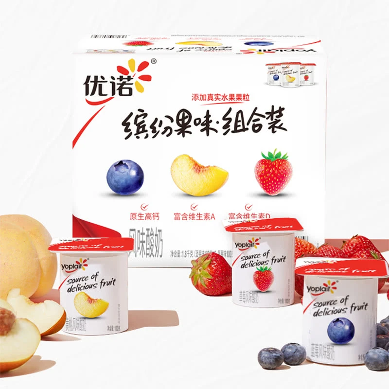 山姆 优诺混合口味缤纷装风味酸奶 （蓝莓 黄桃 草莓）100g
