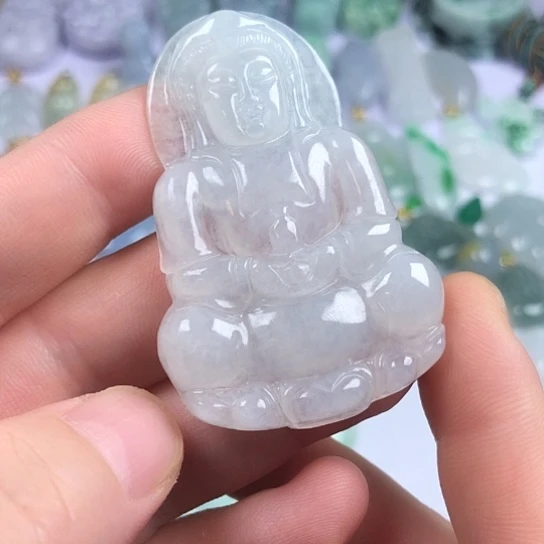 千***大翡翠未镶嵌颈饰观音