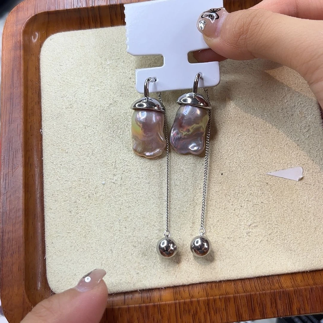 合金耳饰淡水珍珠