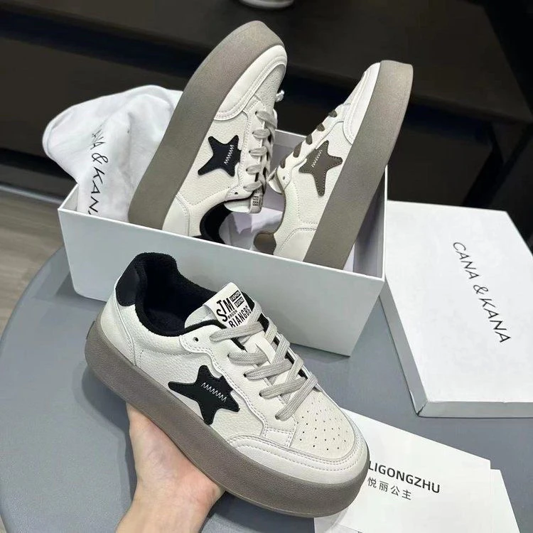 C3春秋季轻便厚底低帮女透气休闲板鞋