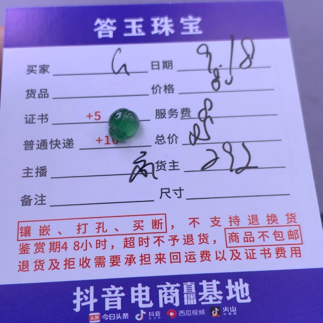 颈饰未镶嵌翡翠G****b