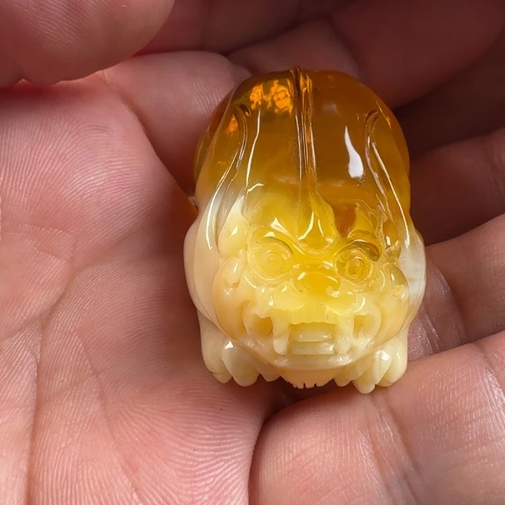 大***.裸石琥珀未镶嵌成品直发貔貅