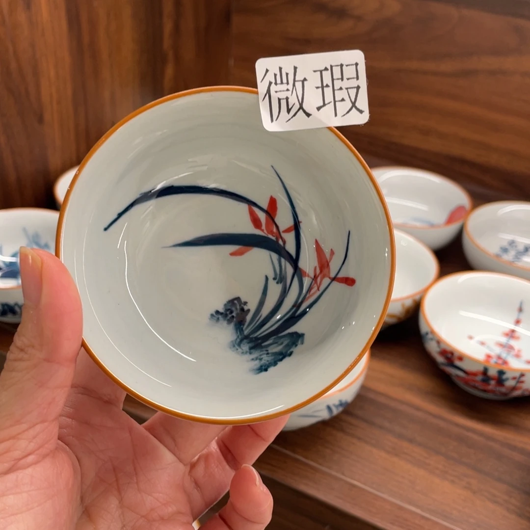 微瑕釉下彩纯手绘