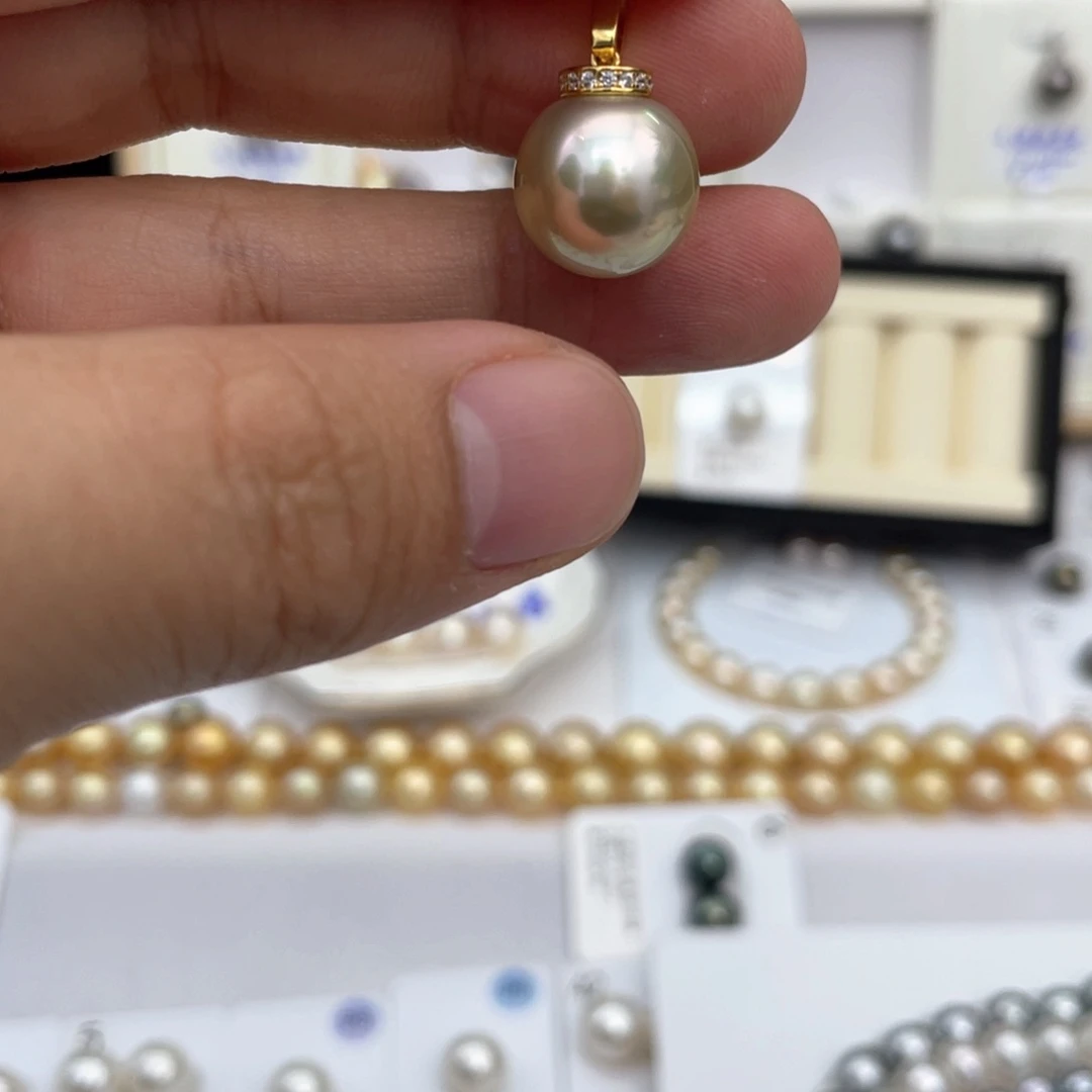 海水珍珠南洋金珠不退不换未镶嵌