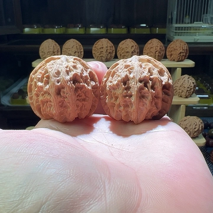 文玩核桃把件苹果园狮子头