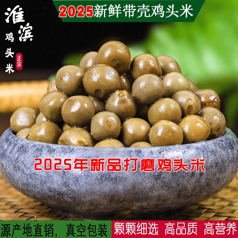 2025年淮滨鸡头米12-14带壳大号芡实鸡头果磨皮鸡头籽大颗粒500g