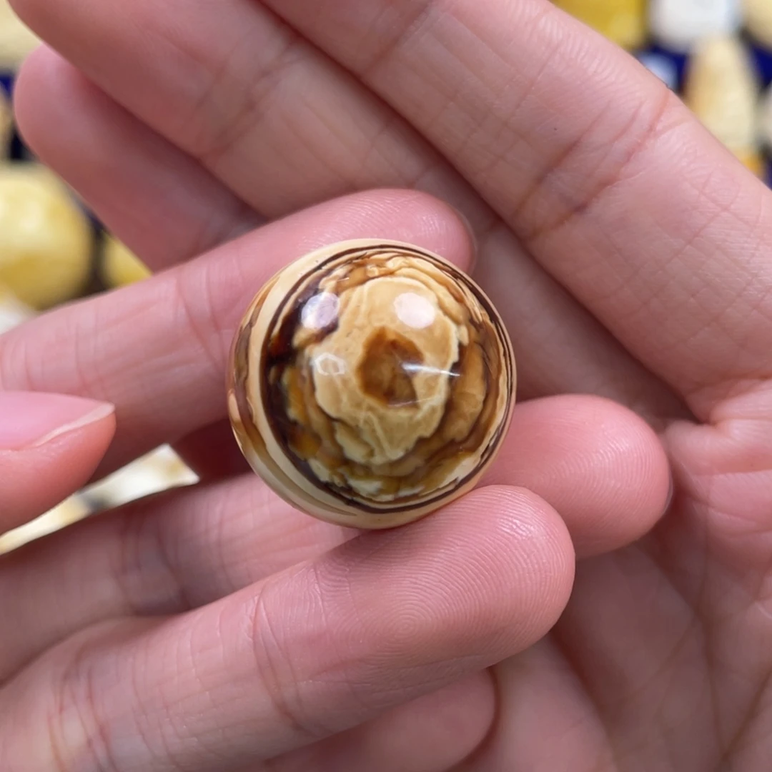 蜜蜡裸石未镶嵌琥珀蜜蜡珠子卡22.2mm