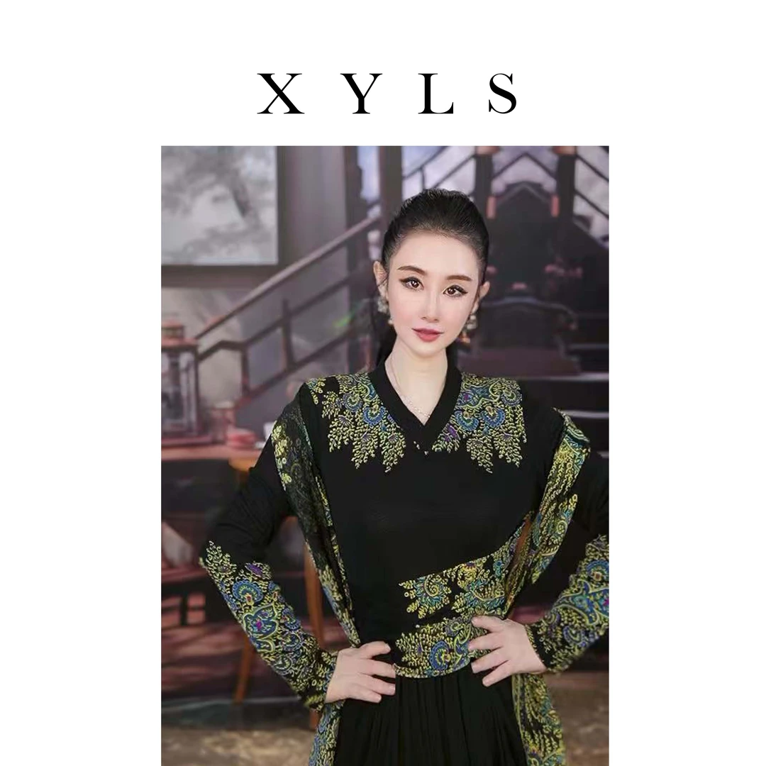 女装连衣裙弹力印花T006917