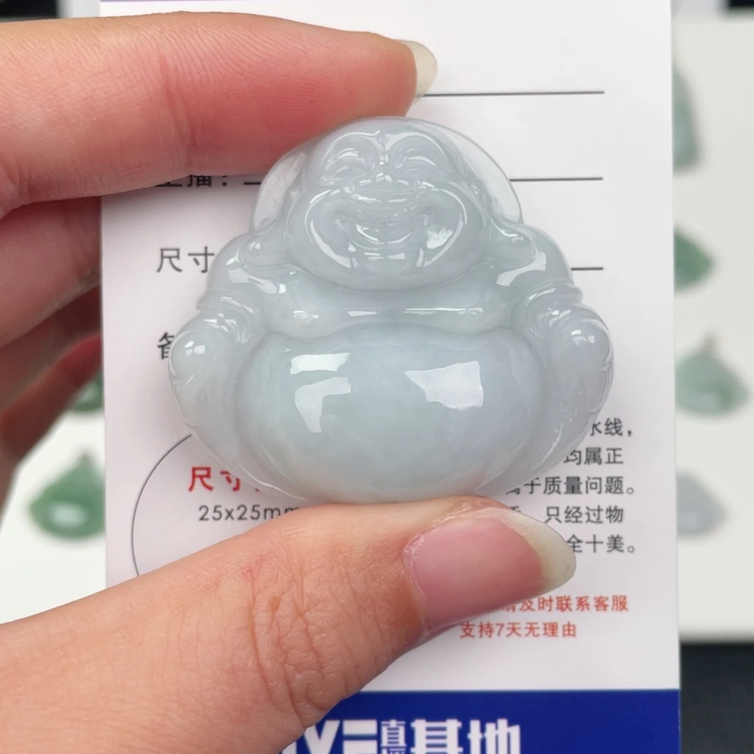 翡翠未镶嵌颈饰佛公