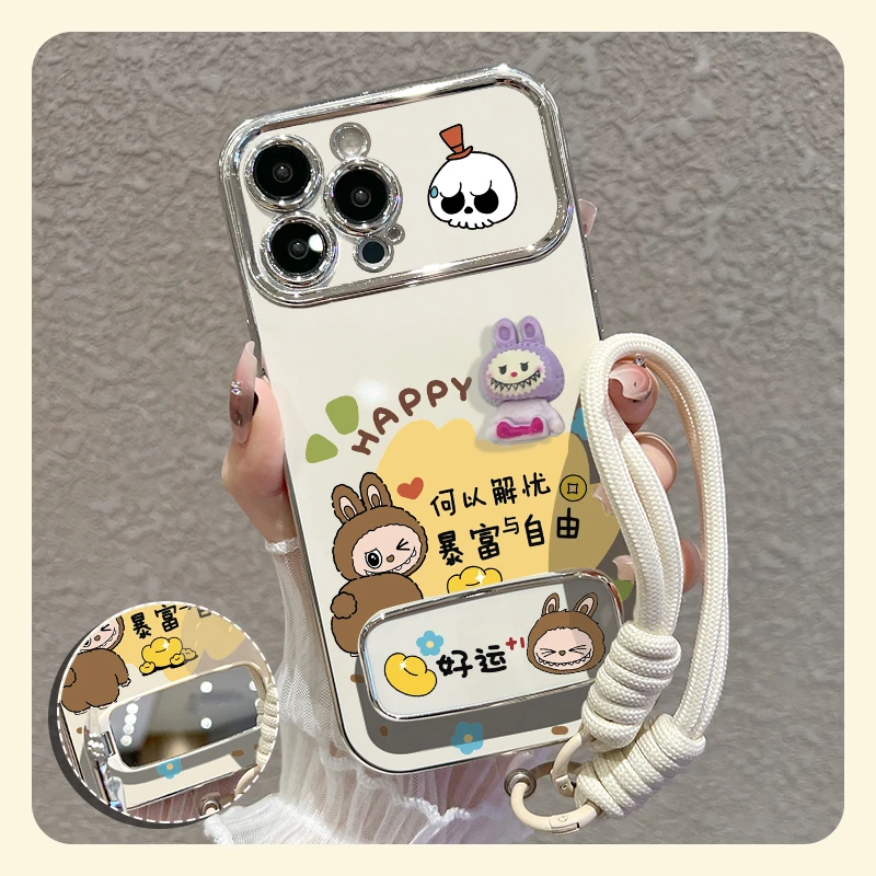 【苹果/华为/oppo/vivo/小米】适用自由布布大视窗手机壳防摔套女款