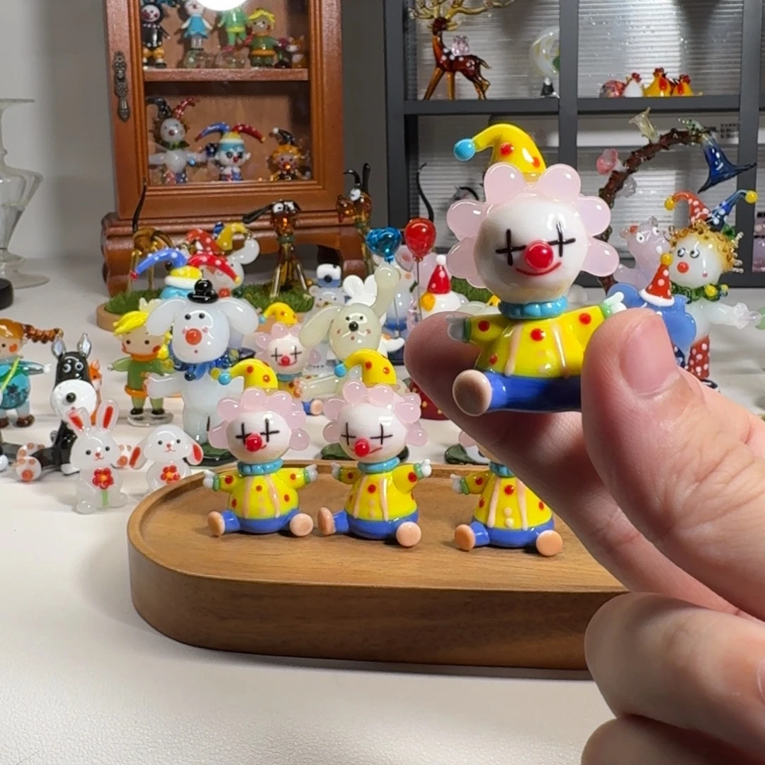 蓝***呗琉璃手工艺品小丑