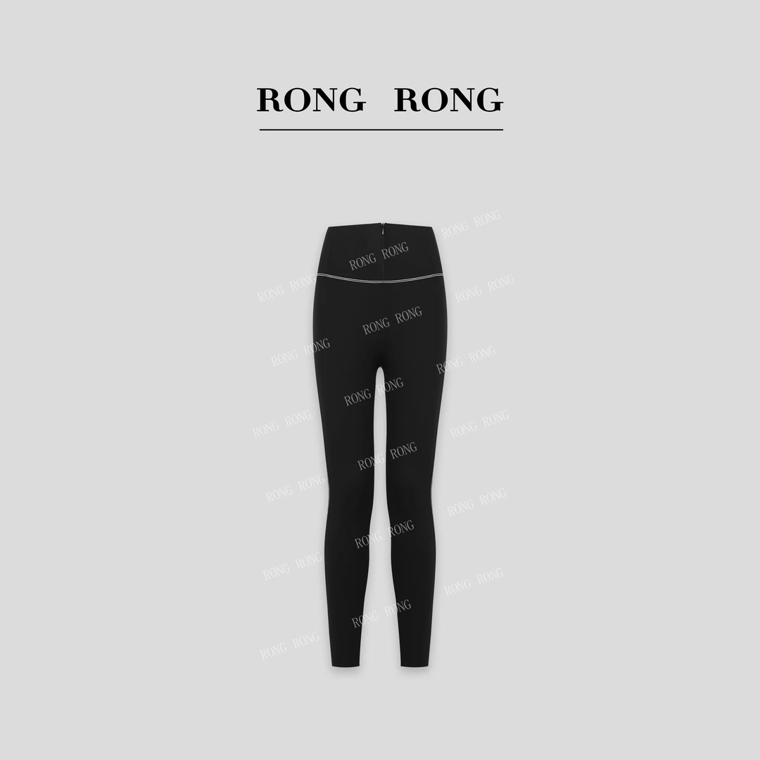 溶溶【压线瘦腿裤】RONGRONG 高腰立体收腰修腿亲肤打底裤25661