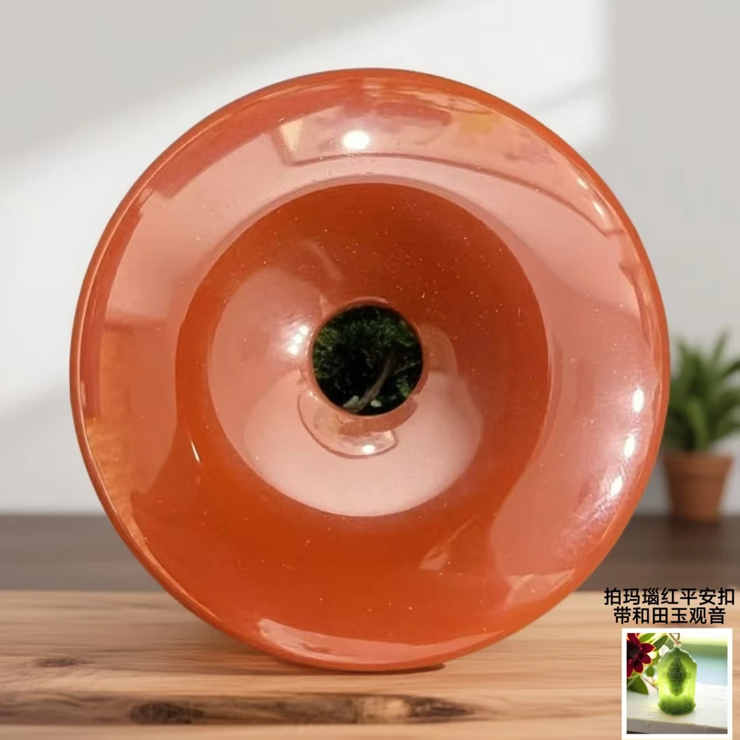 红平安扣  吊坠 玛瑙 带 观音  吊坠 带礼盒  CC 604