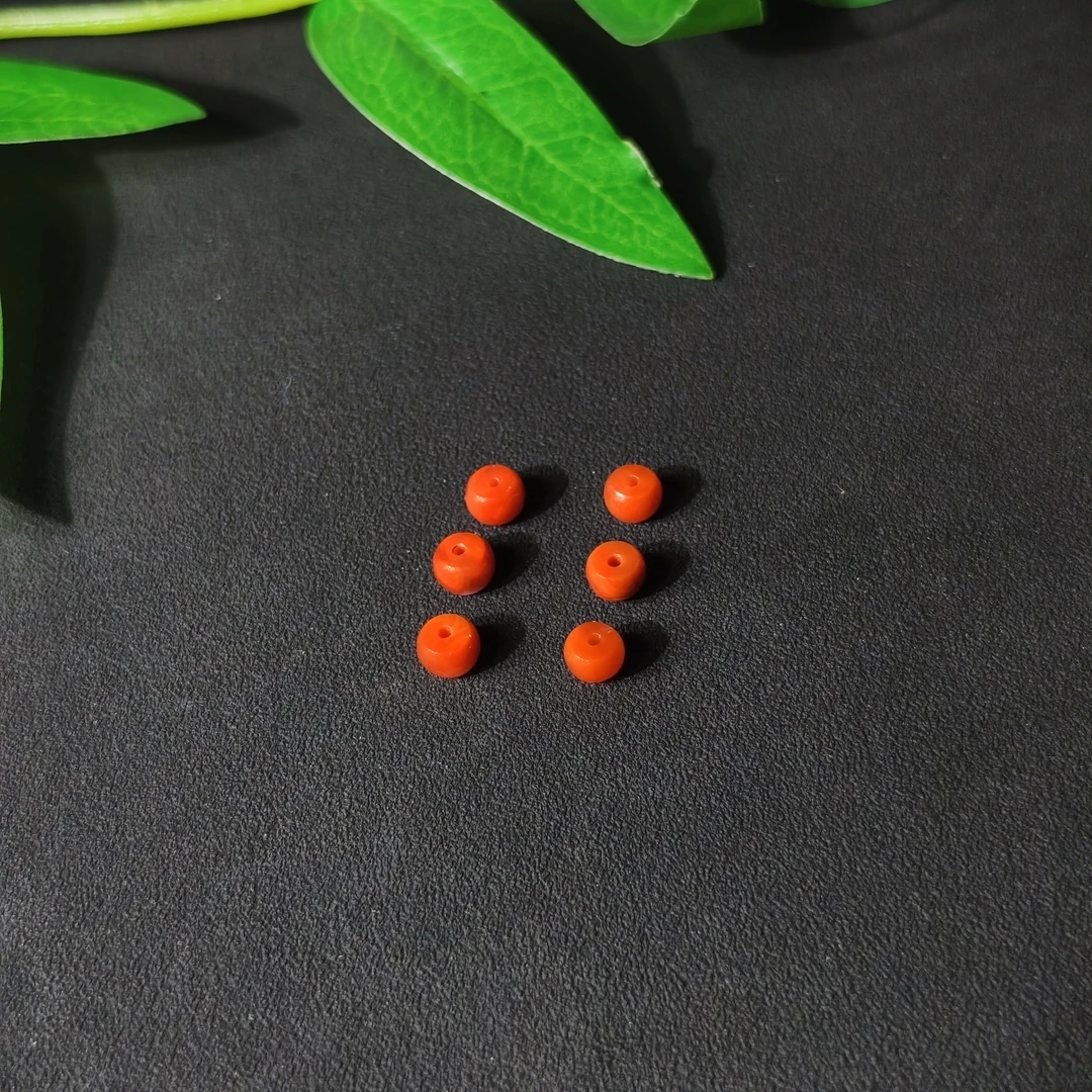 4-5mm南红归元直切配珠（一组6粒)