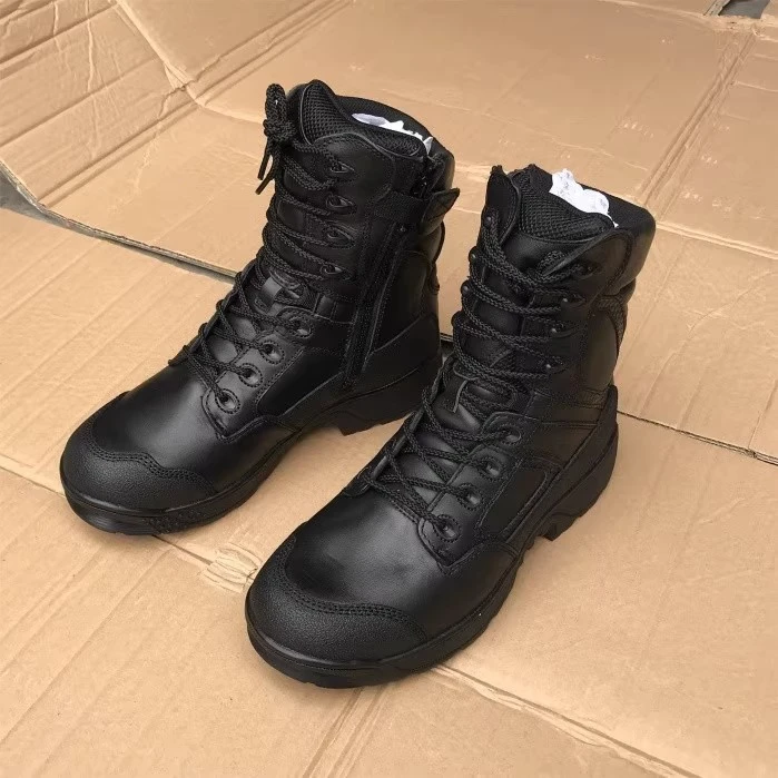 马丁靴冬季高帮侧拉链防寒保暖夹棉扛极寒男女通用户外真皮战术靴