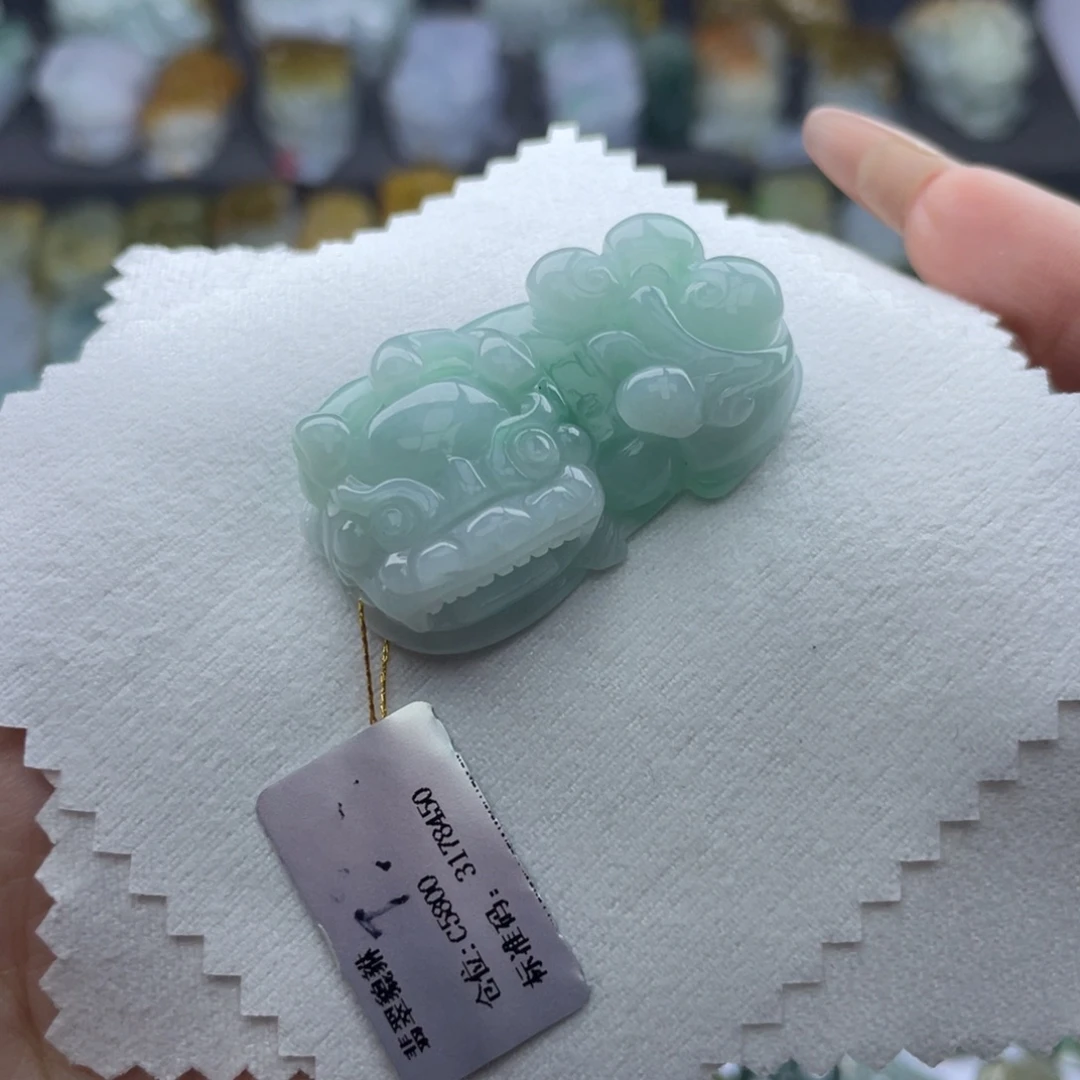 翡翠未镶嵌颈饰貔貅34