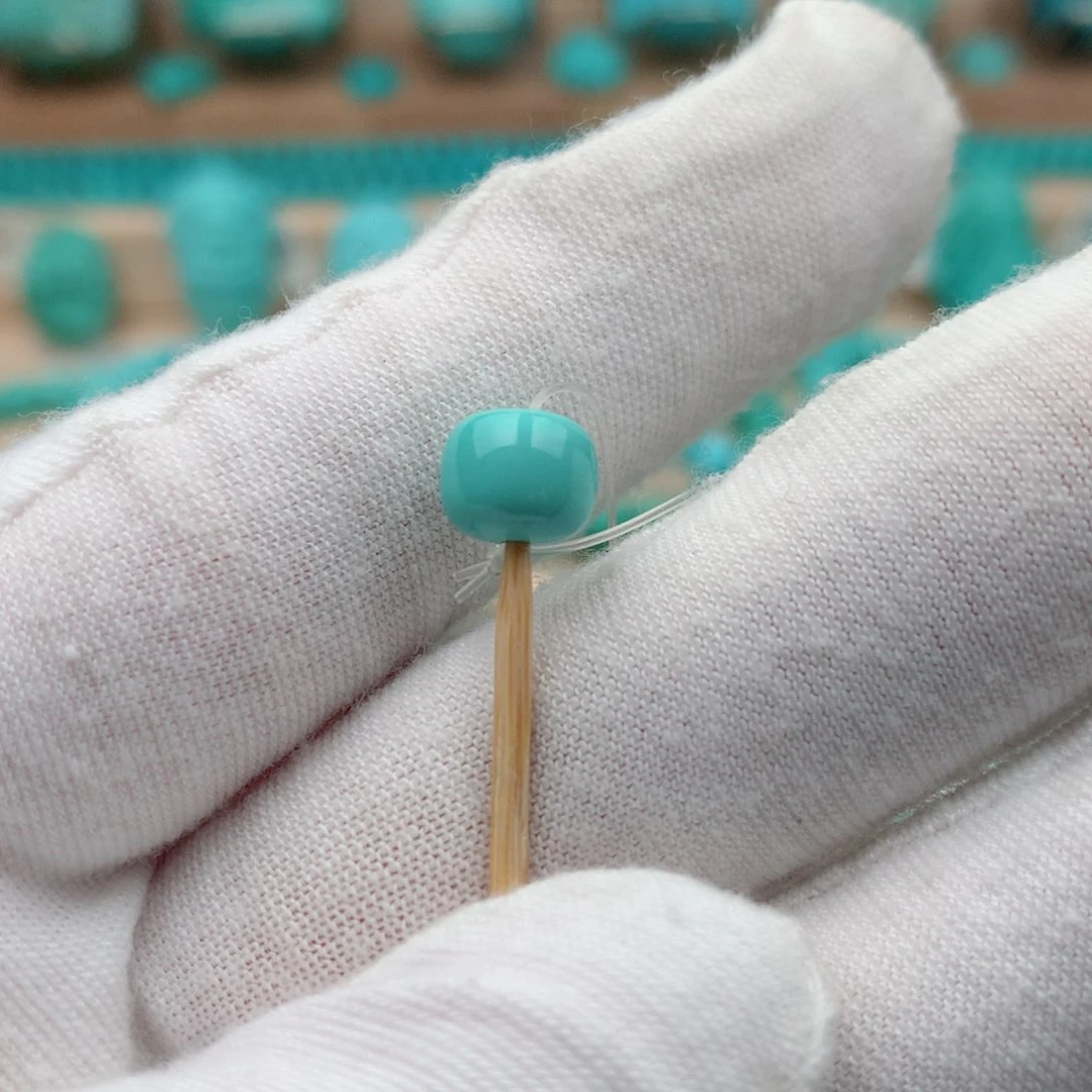 未镶嵌绿松石珠宝奇石7.5mm