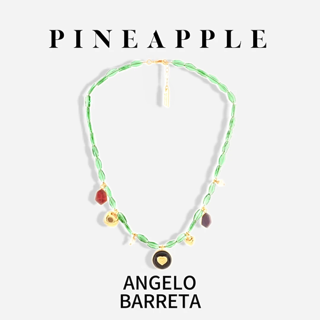 合金项链 菠萝中古ANGELO BARRETA项链LK8377