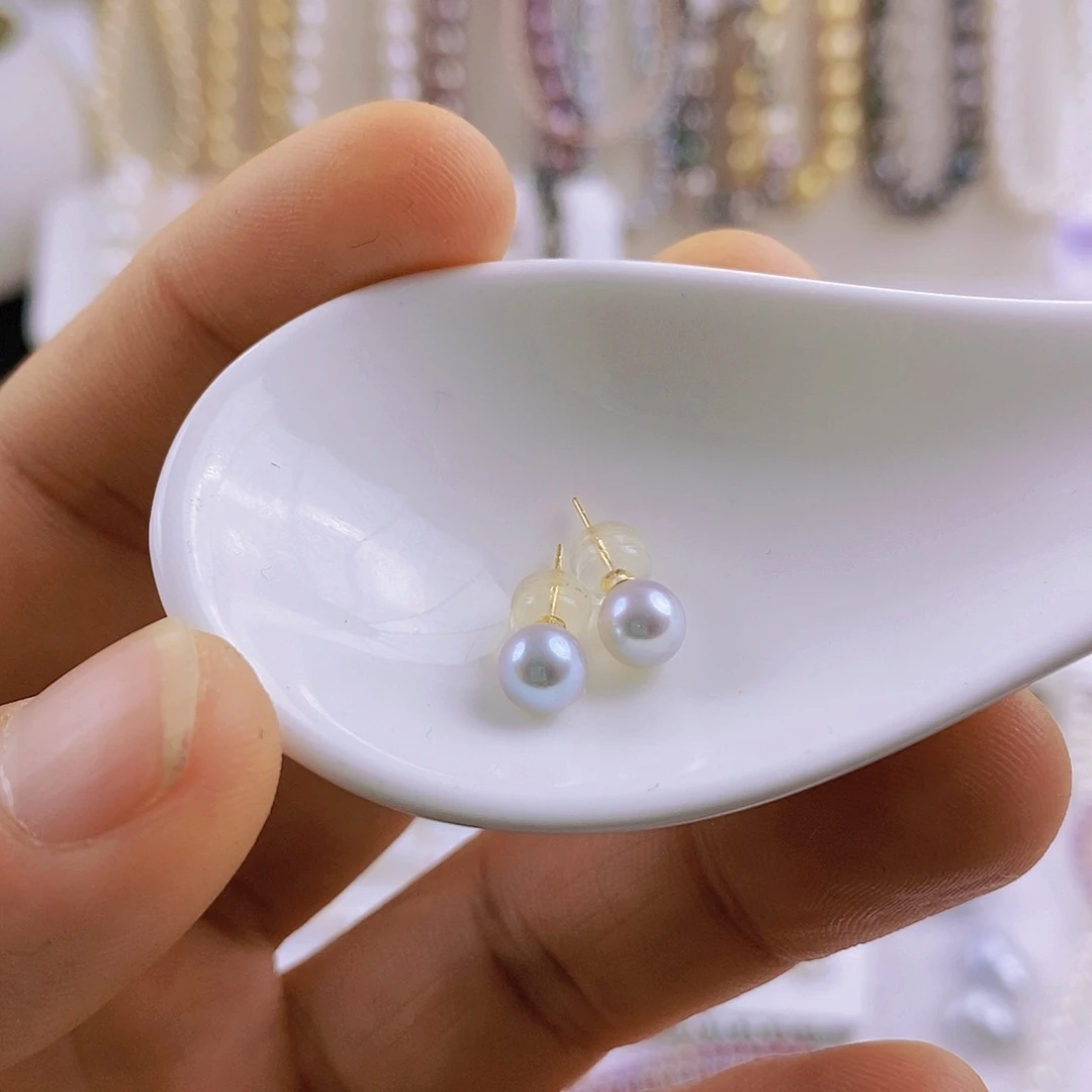 海水珍珠耳饰18K金镶嵌
