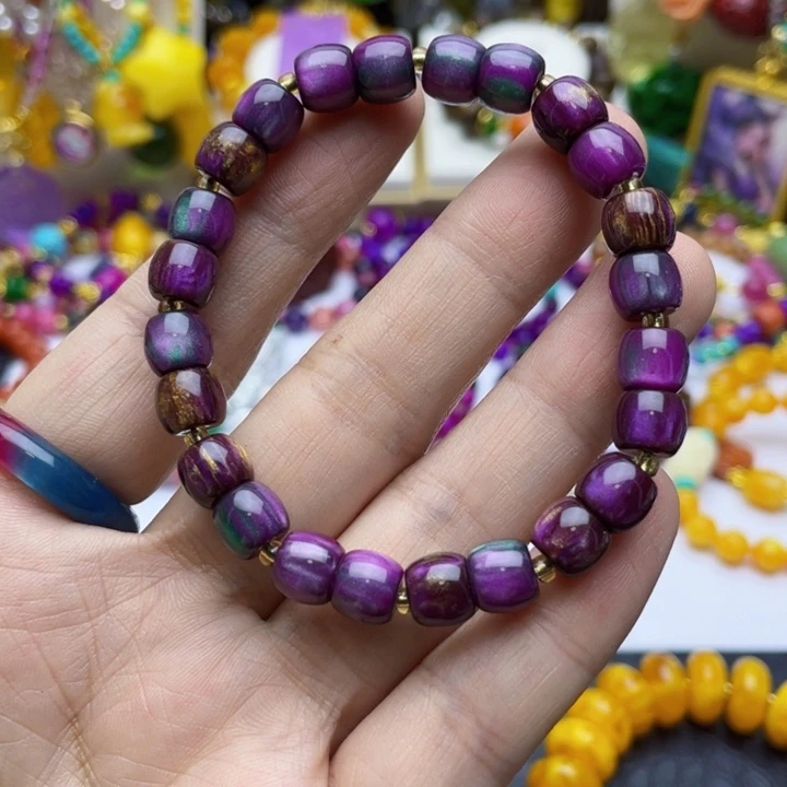 树脂制品10号紫色手链