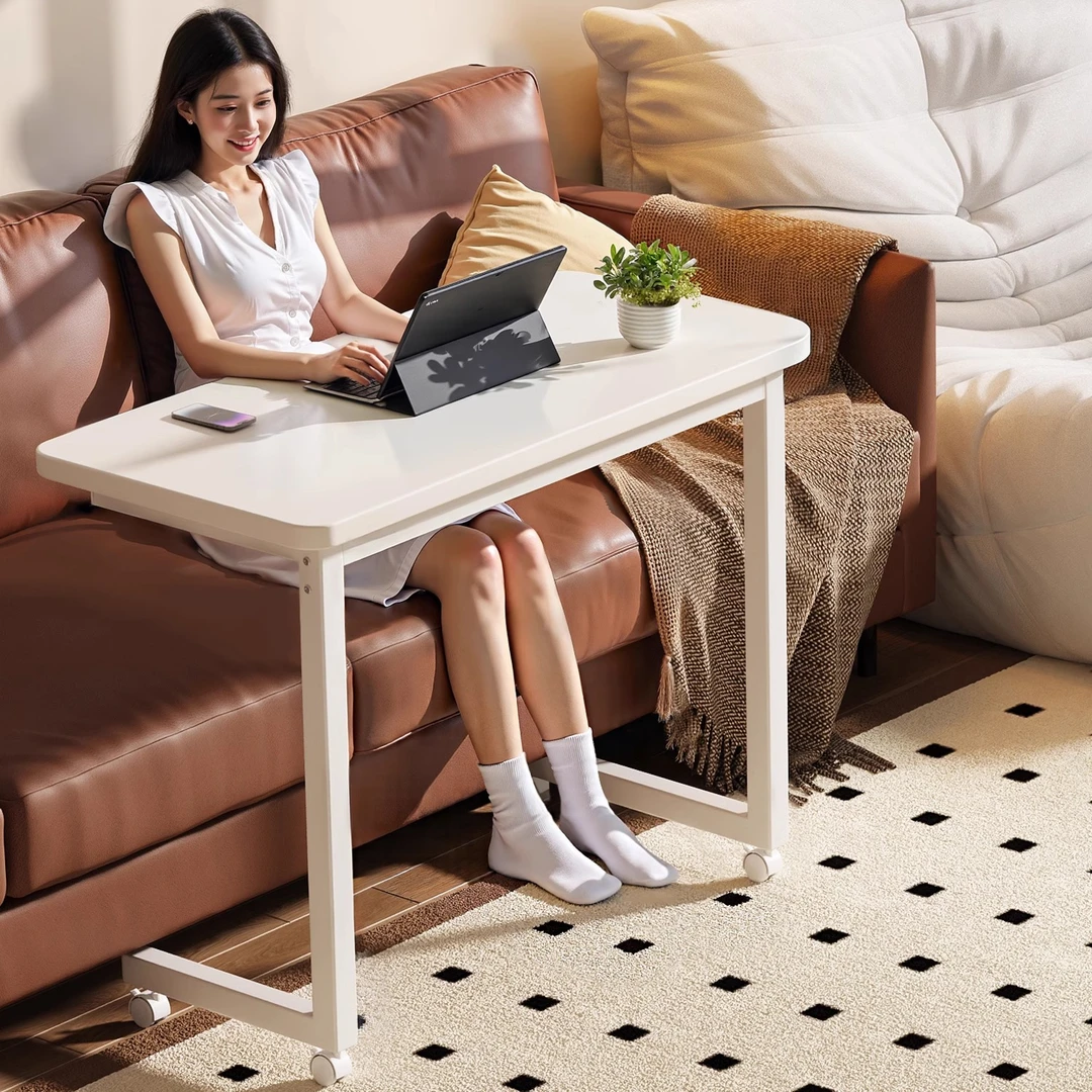 床边桌移动电脑桌沙发桌卧室沙发边几简易带轮书桌边几茶几可移动