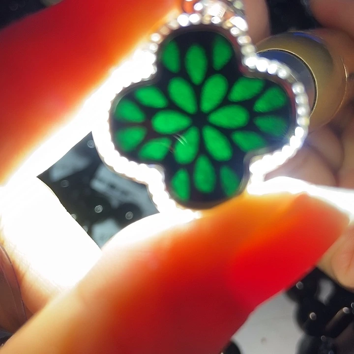 翡翠银S925镶嵌颈饰墨翠