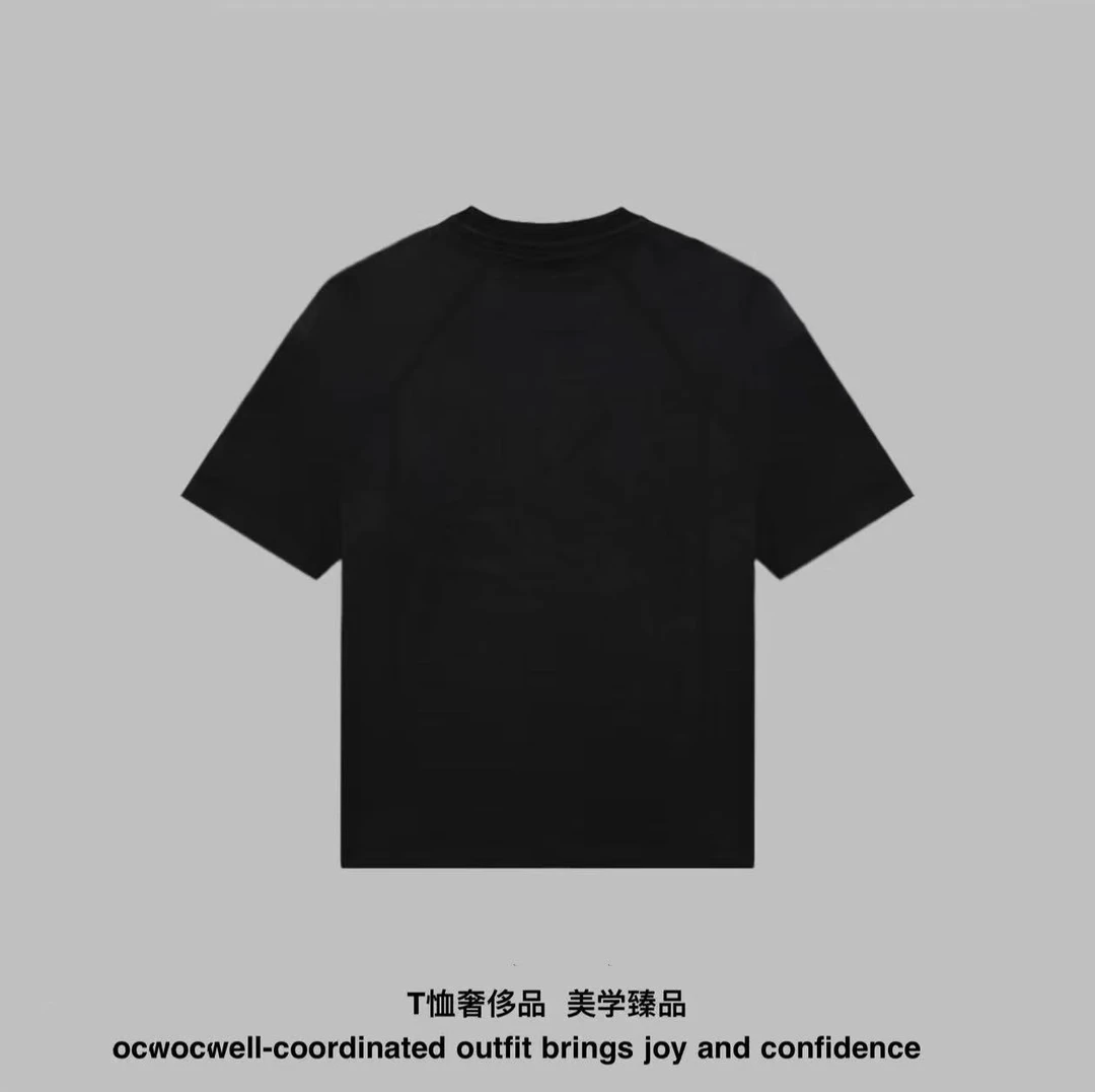 【BM】男女同款夏季短袖打底高级感圆领T恤