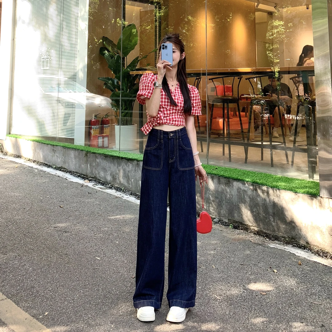 正品无暇尾货清仓牛仔裤女（直播链接）高腰直筒四季显瘦宽松百搭