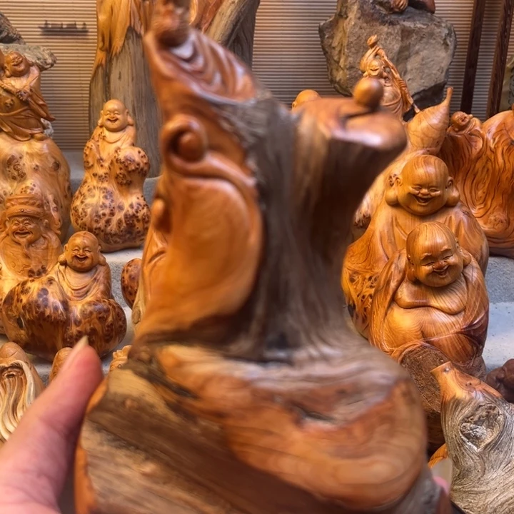 优***爹柏木太行崖柏手工雕刻