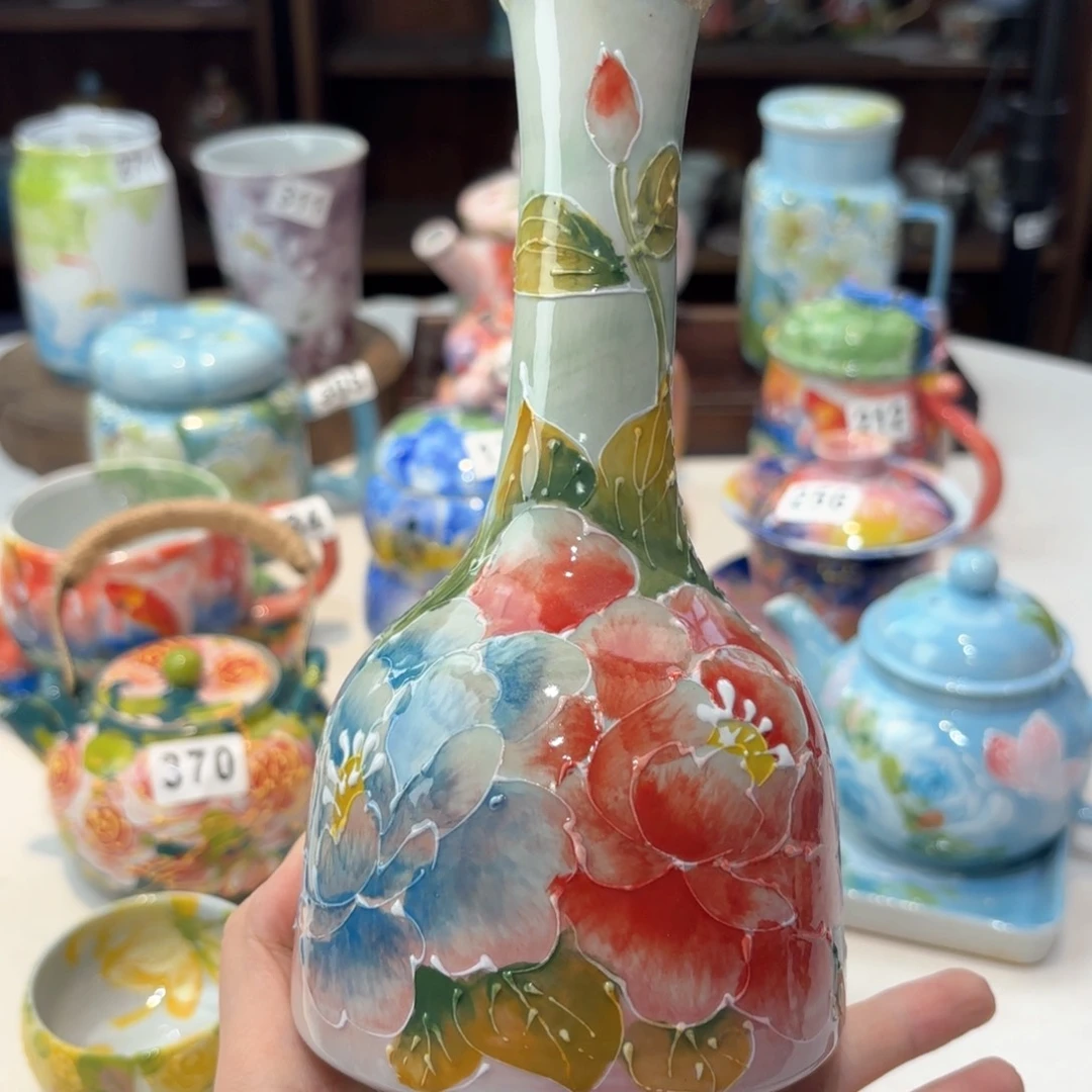 景德镇手绘高温釉下彩陶瓷茶具