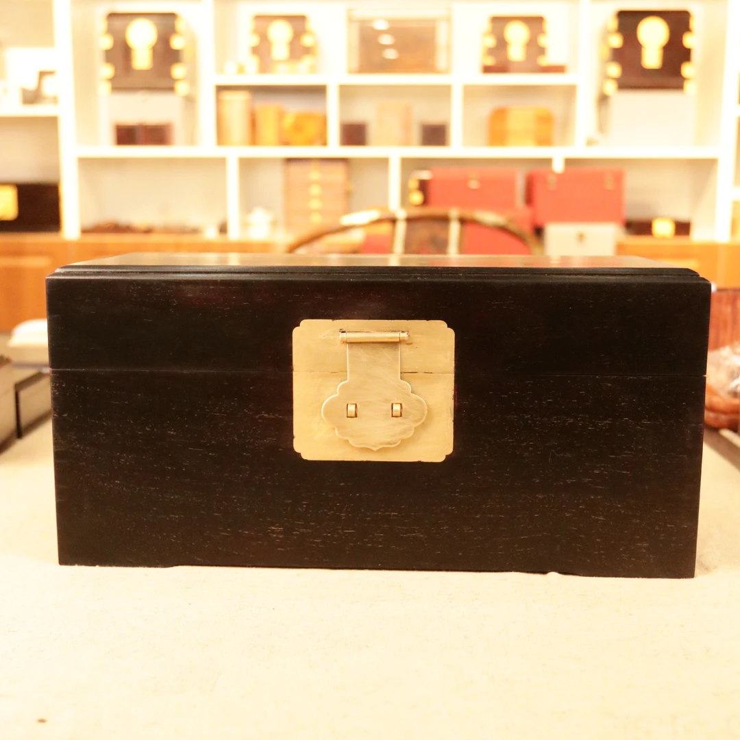 福利款 紫檀木双层首饰箱 带有隔板 尺寸37*17*18