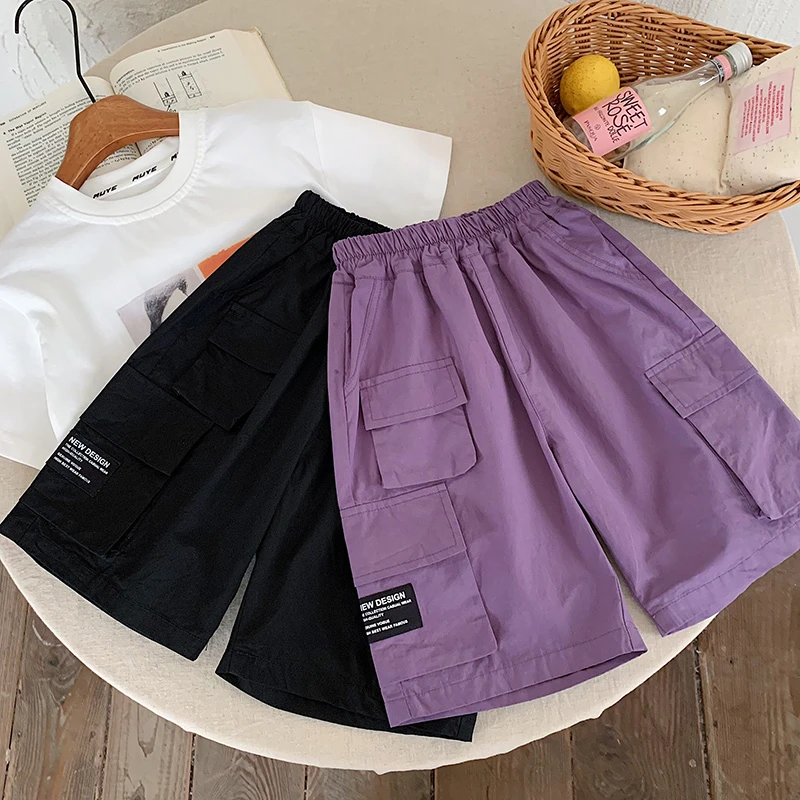 日本インレット儿童夏季五分裤2025新款时尚韩版工装裤童装裤子男