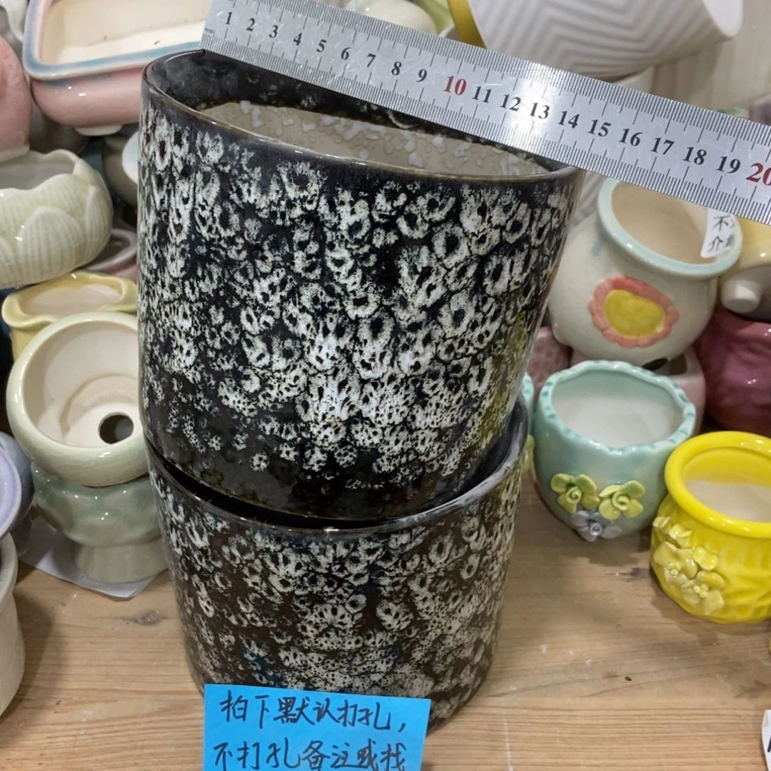 红陶陶瓷花盆满12米包邮