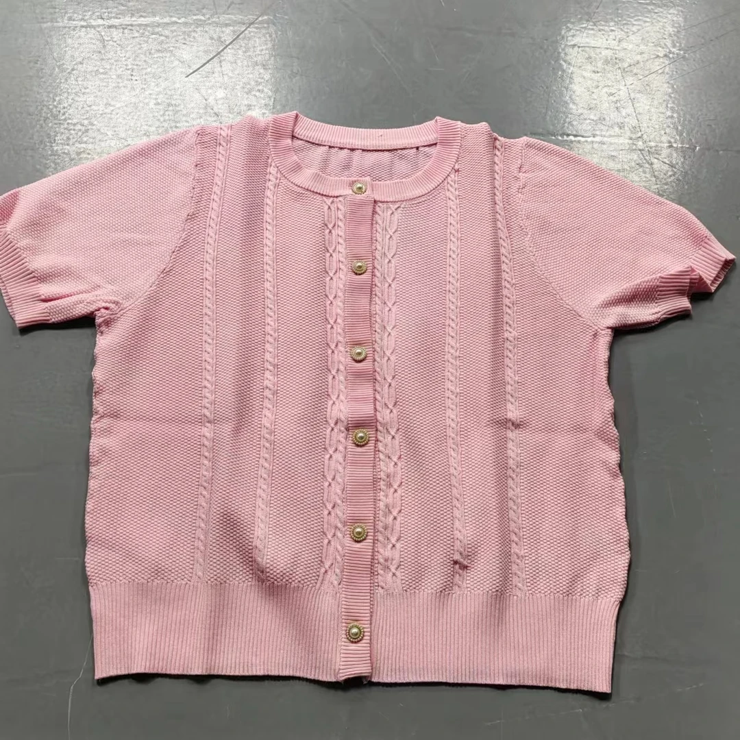 451号【南油玲姐】3色可选短袖针织衫MY497