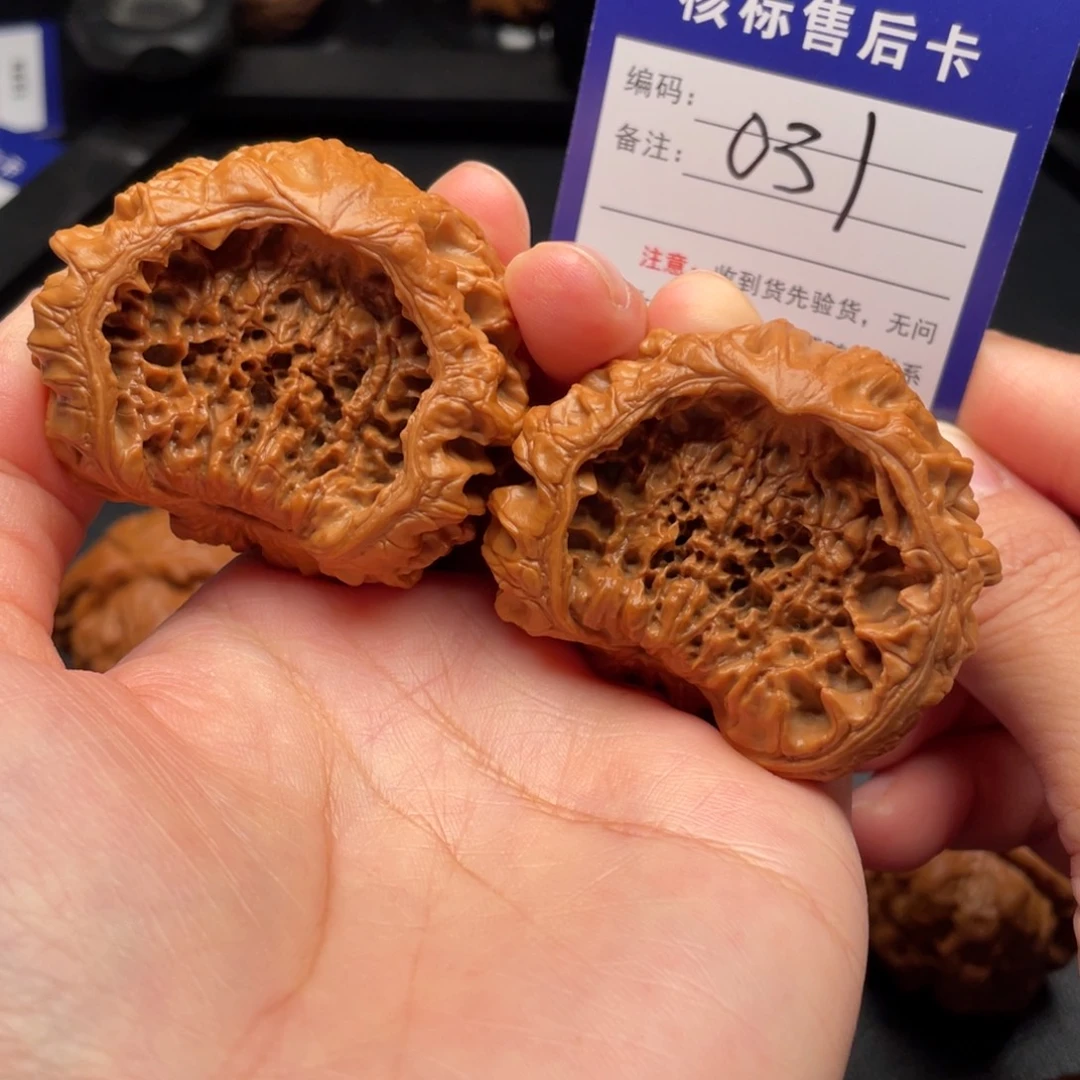 把件文玩核桃蛇头聚宝盆49全品031号