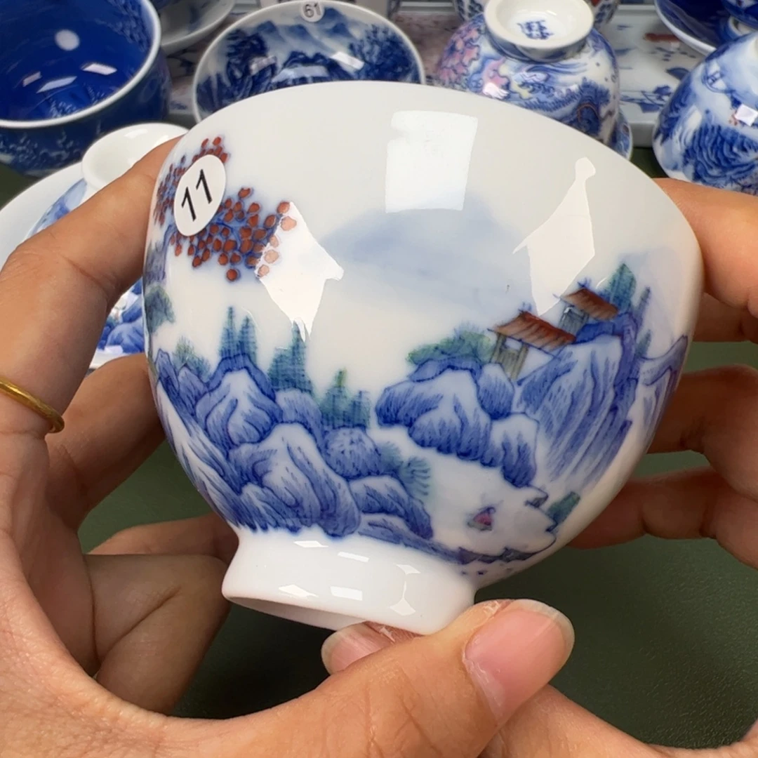 景德镇纯手工纯手绘茶具木木11