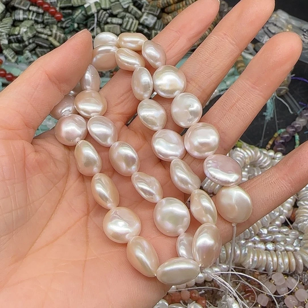 孙***太玛瑙/玉髓合金珠宝半成品珍珠拍四82发一条