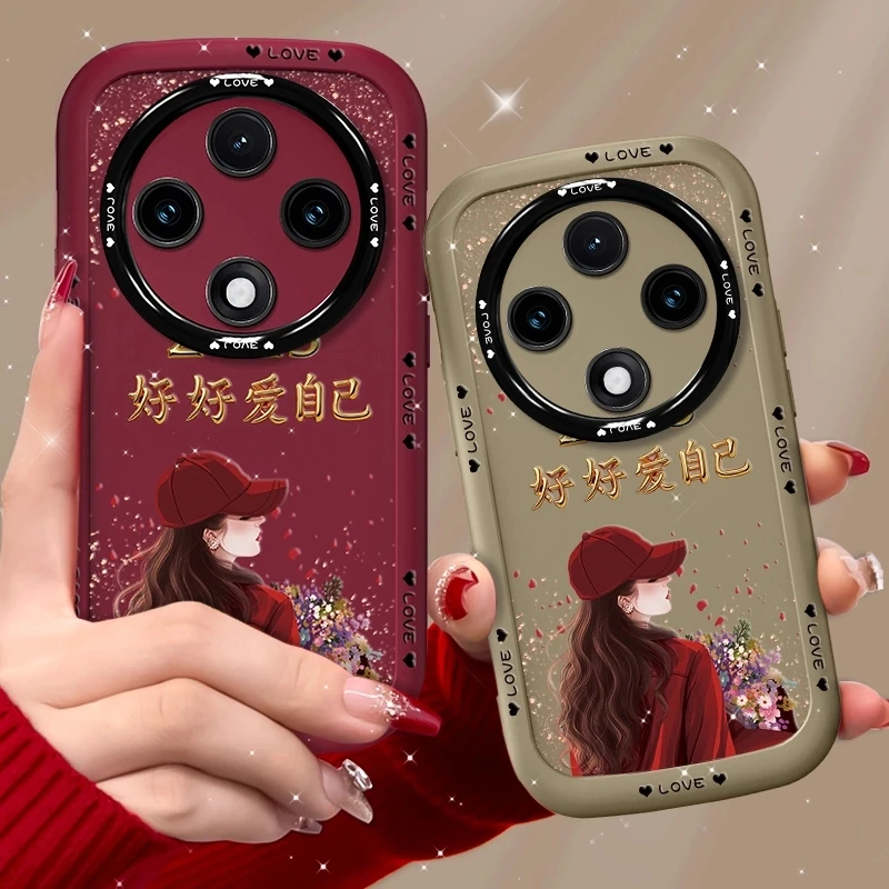 适用OPPOA3手机壳捧花爱自己泡芙壳硅胶软壳防摔全包保护套