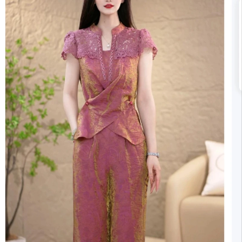 2025夏季新品女士两件套收腰显瘦气质减龄优雅轻奢端庄大气精致