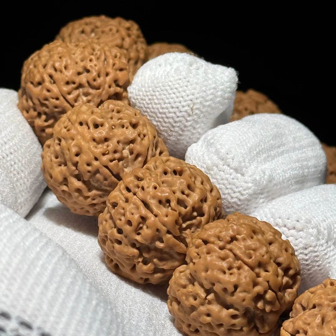 A309五星大金刚龙蛭蜂王菠萝蜜满肉针孔蜂窝五瓣文玩金刚菩提手串