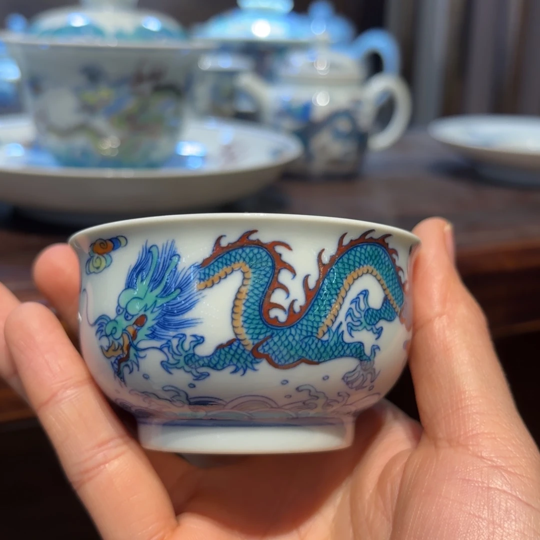 瓷片手工手绘陶瓷茶具