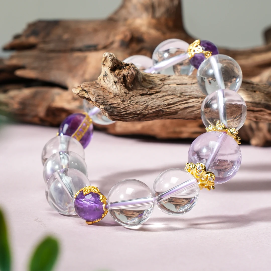 【观母堂】圆山精品佑恩精选高等白水晶手串