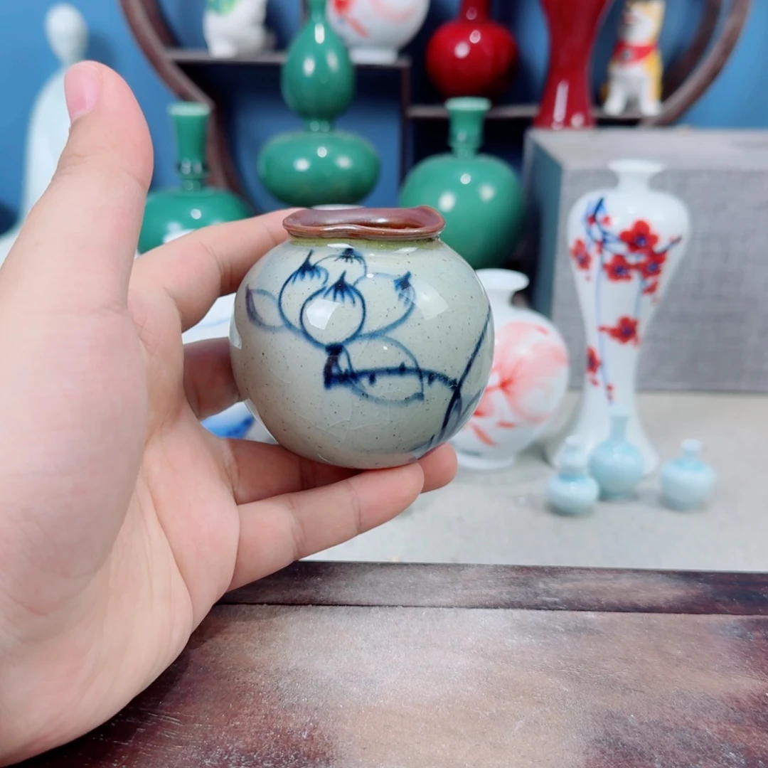 陶瓷手工小花器摆件