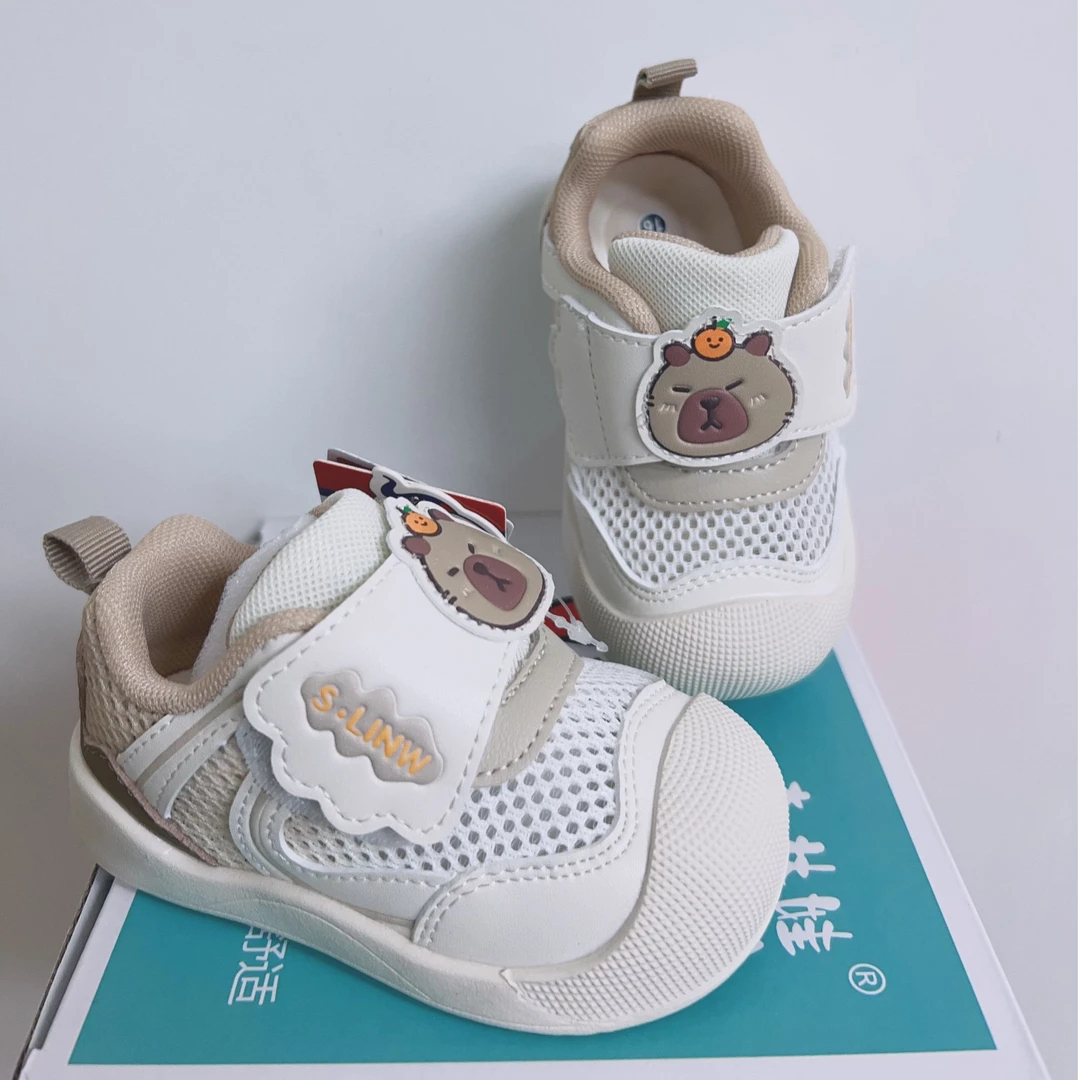 森林娃25X7365男女童单网学步机能鞋透气防滑