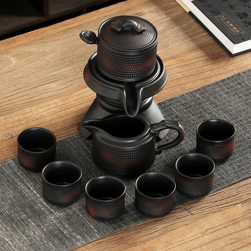 紫陶自动茶具手工创意家用防烫全自动中式茶具套装