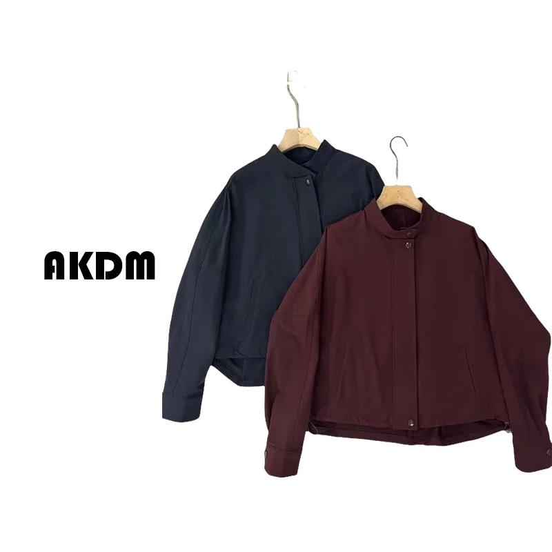 AKDM秋款百搭立领夹克外套女上衣9753