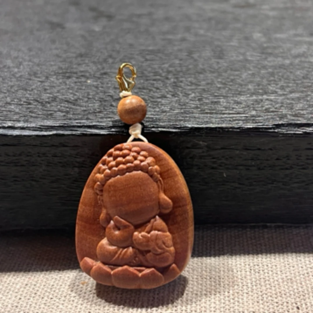 印度正区老山檀精雕吊坠【无相fo带活扣款】奶香味