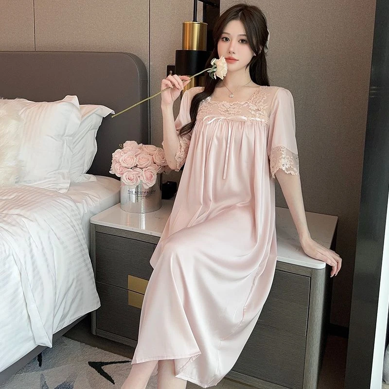 睡衣女款爆款2025新款性感夏季睡裙甜美冰丝高级感气质家居服套装