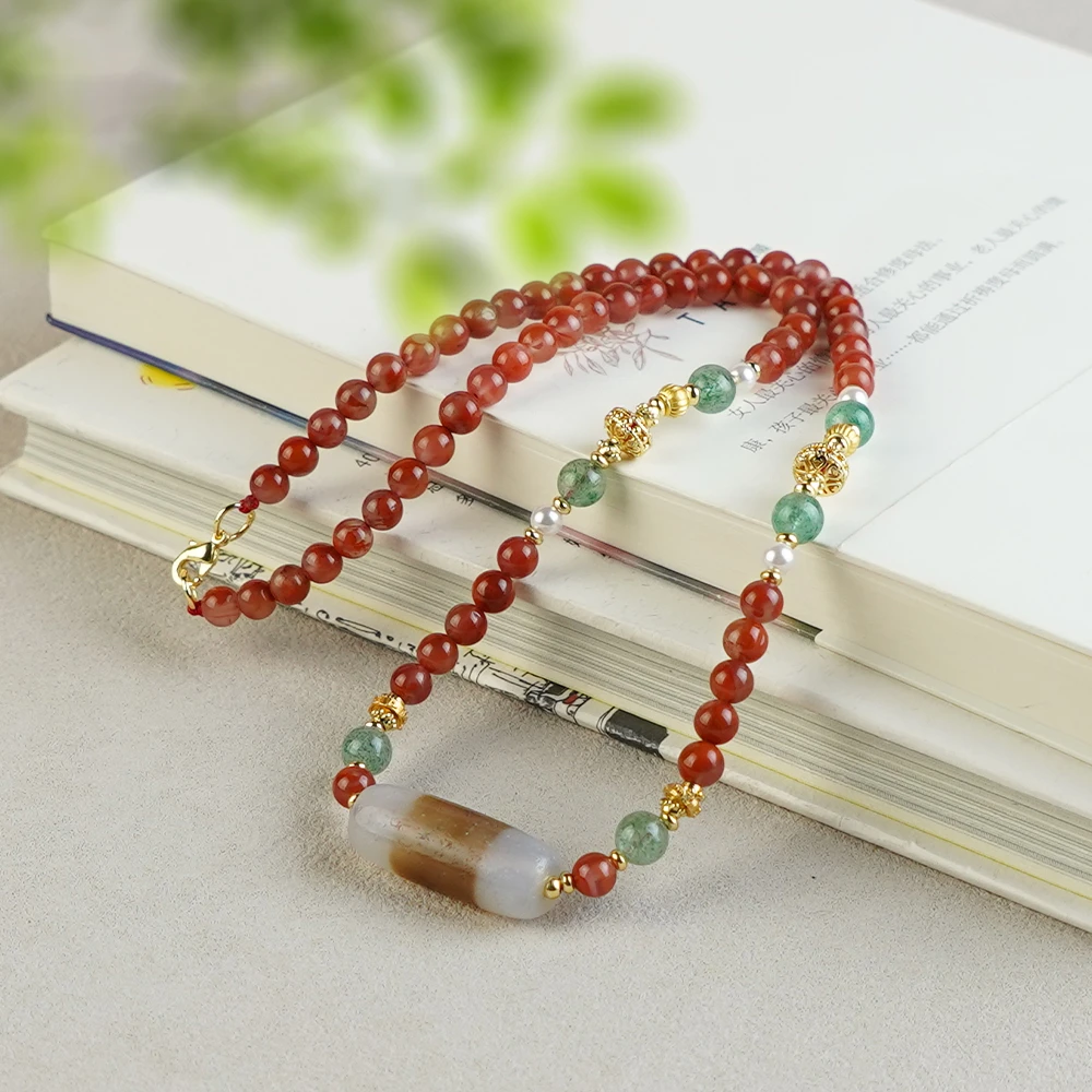 【香掌柜】玛瑙天珠项链（发一件）