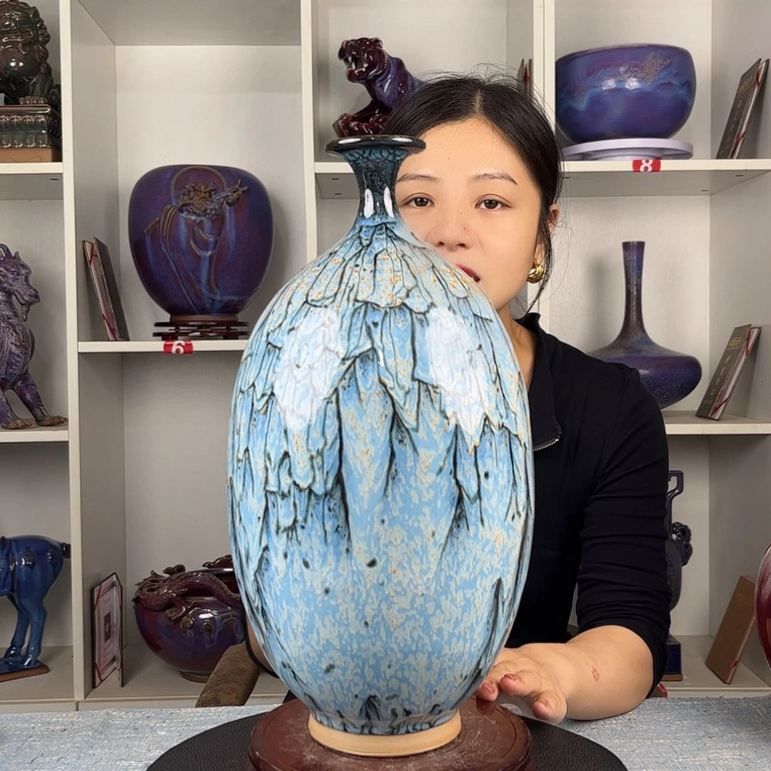 瓷片摆件……福瓜瓶……无礼盒证书